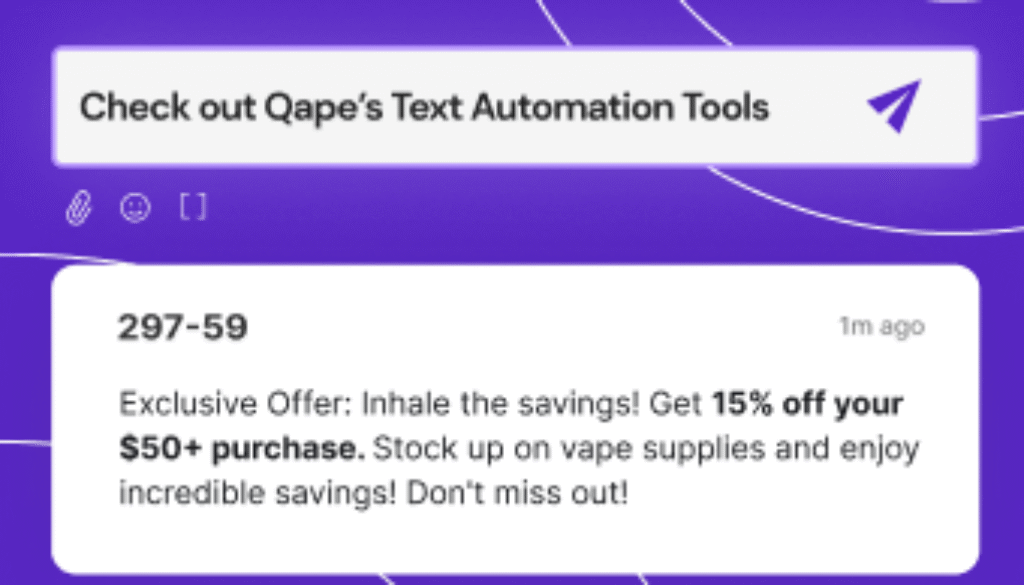 Vape store text automation